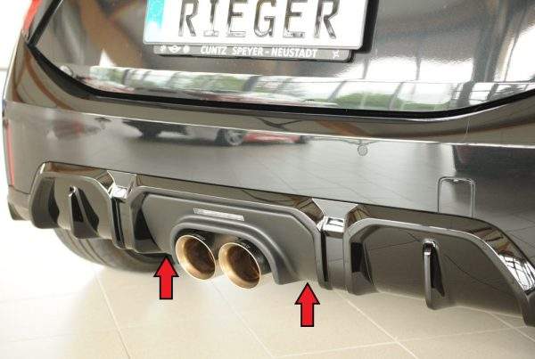 MLTK Heckschürzenaufsatz MLTKM001U (Mittelteil) für orig. Heckschürze John Cooper Works Trim i.V. – Bild 5