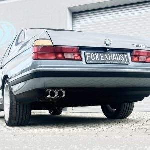 BMW E32 730i/ 740i/ 740iL/ 750i/ 750iL Endschalldämpfer Ø2x63,5mm inkl. Montagematerial - 2x78x75 Typ 72 (mit Typ B Einsatz)