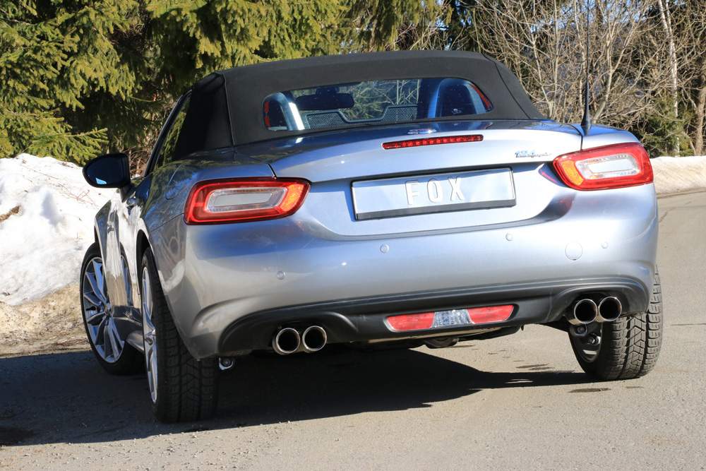 Fiat 124 Spider Endschalldämpfer quer Ausgang rechts/links - 2x76 Typ 25 rechts/links – Bild 7