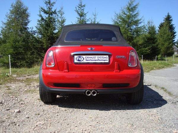 Mini Cooper S Cabrio R52 Endschalldämpfer rechts/links Ausgang mittig - 2x76 Typ 13 – Bild 7