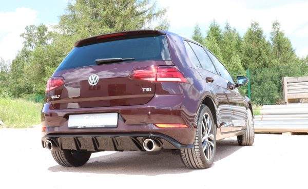 VW Golf VII Facelift Einzelradaufhängung - Einsatz schwarz Endschalldämpfer rechts/links - 1x100 Typ 16 rechts/links inkl. Heckeinsatz schwarz lackiert – Bild 10