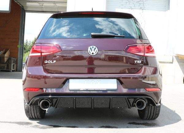 VW Golf VII Facelift Einzelradaufhängung - Einsatz schwarz Endschalldämpfer rechts/links - 1x114 Typ 25 rechts/links inkl. Heckeinsatz schwarz lackiert – Bild 5