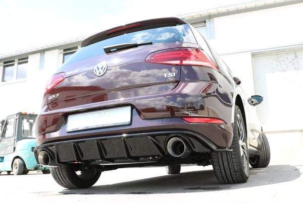 VW Golf VII Facelift Einzelradaufhängung - Einsatz schwarz Endschalldämpfer rechts/links - 1x114 Typ 25 rechts/links inkl. Heckeinsatz schwarz lackiert – Bild 3