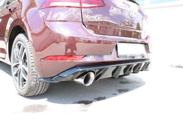 VW Golf VII Facelift Einzelradaufhängung - Einsatz schwarz Endschalldämpfer rechts/links - 1x114 Typ 25 rechts/links inkl. Heckeinsatz schwarz lackiert – Bild 4