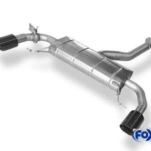 BMW X4 G02 - 30i Endschalldämpfer quer Ausgang rechts/links - 1x100 Typ 25 rechts/links SCHWARZ emalliert mit Abgasklappe - Nicht verbaubar bei Modellen mit Panoramadach