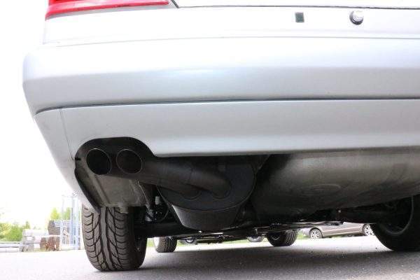 Mercedes E-Klasse W124 Cabrio Endschalldämpfer Ø70mm - 2x55 Typ 28 (Dieseloptik - von hinten nicht sichtbar) – Bild 3