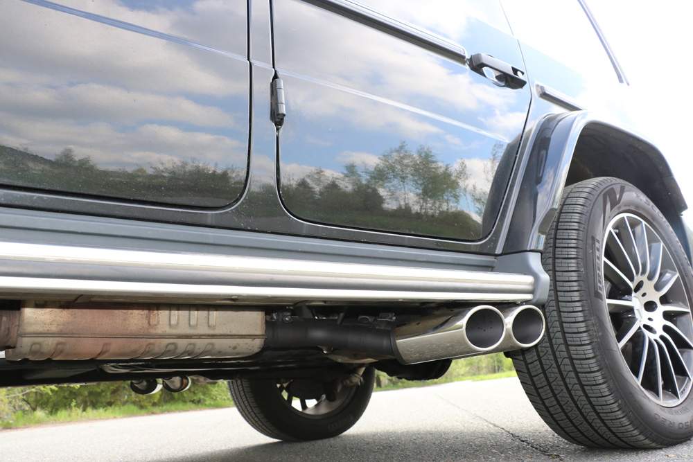 Mercedes G-Klasse G500 310kW - 463 Endrohr zum anstecken - 2x115x85 Typ 38 rechts und links unterm Trittbrett – Bild 7
