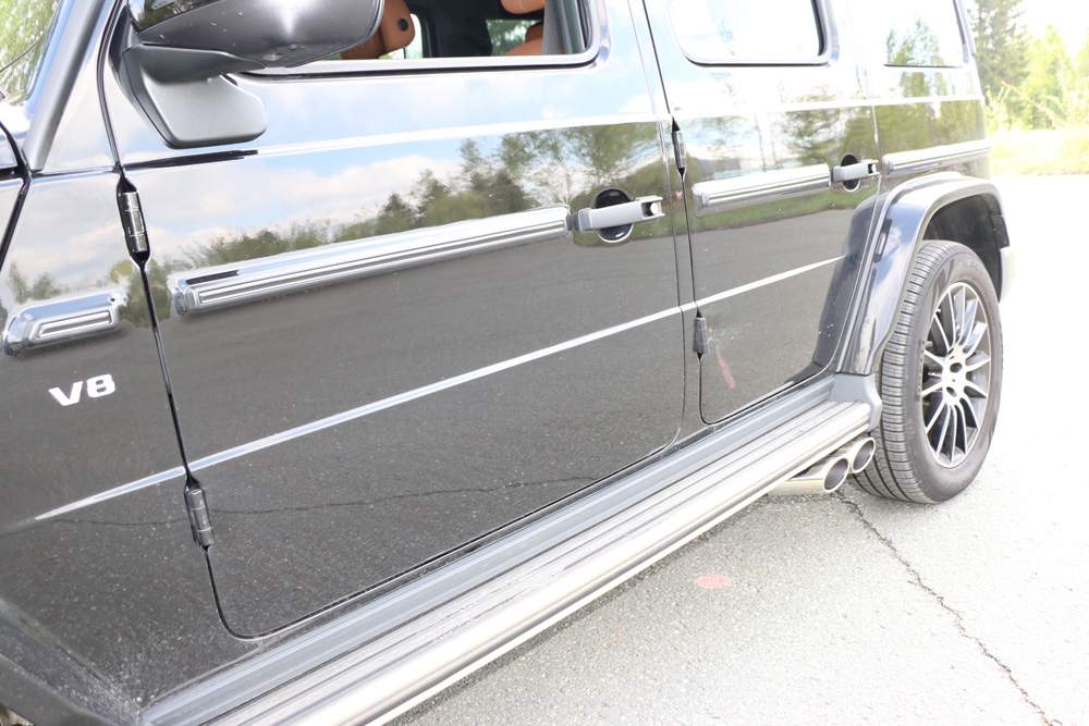 Mercedes G-Klasse G500 310kW - 463 Endrohr zum anstecken - 2x115x85 Typ 38 rechts und links unterm Trittbrett – Bild 8