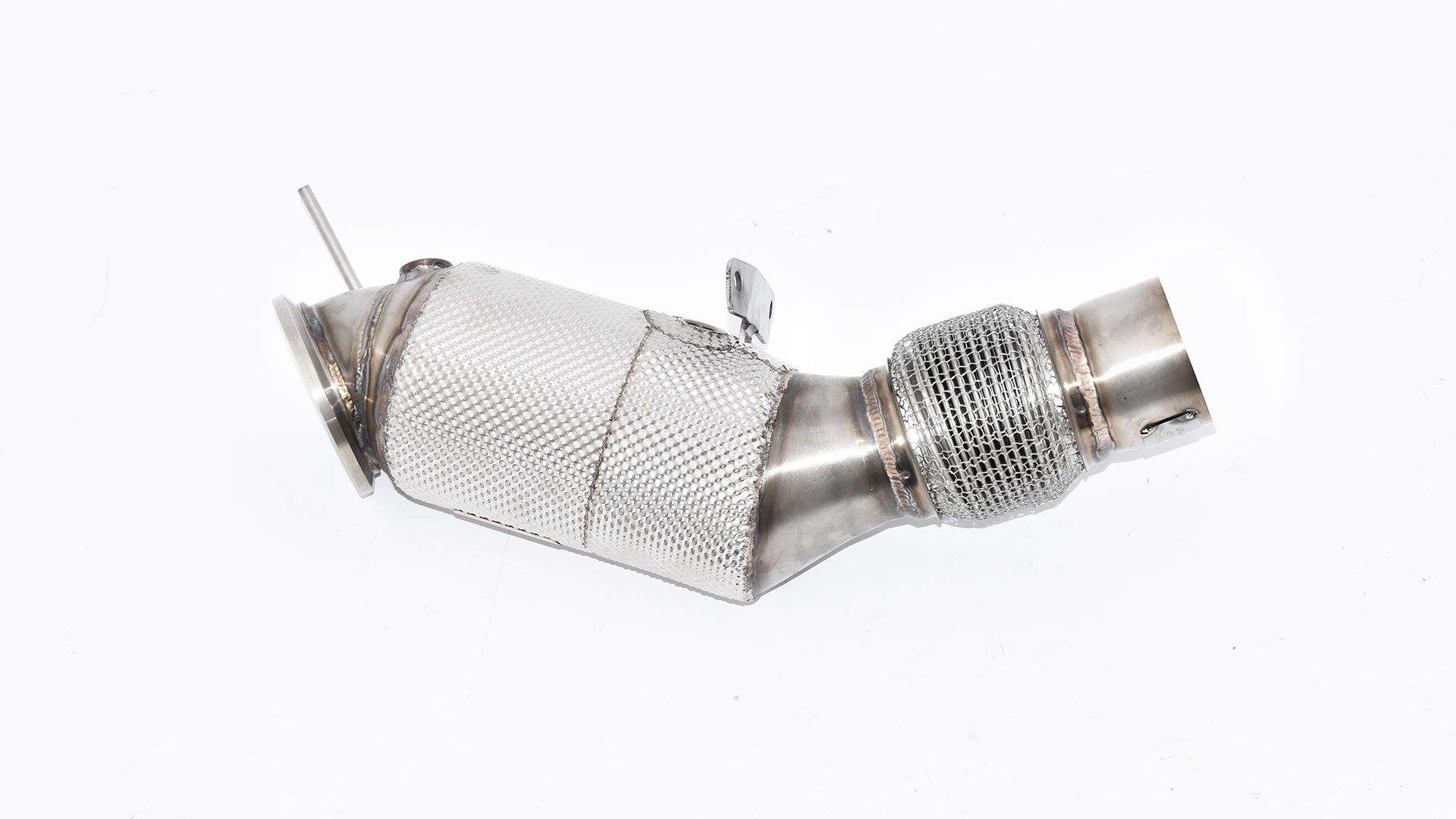 90>>>76mm Downpipe mit 200 Zellen Sport-Kat. Edelstahl