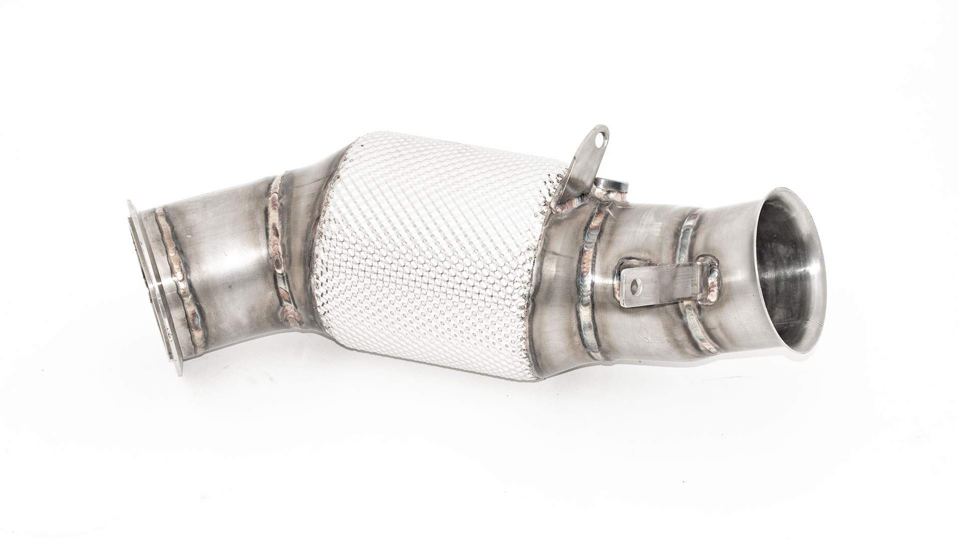 90mm Downpipe mit 200 Zellen Sport-Kat. Edelstahl