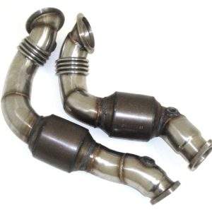 2x70mm Downpipe-Satz mit 200 Zellen HJS Sport-Kat. Edelstahl
