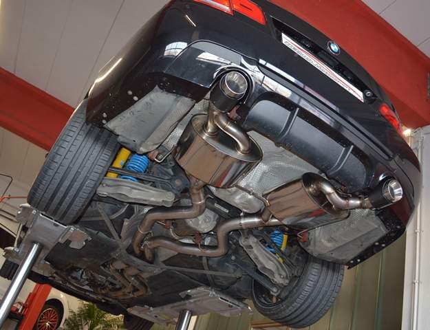 2x70mm Downpipe-Satz mit 200 Zellen HJS Sport-Kat. Edelstahl – Bild 2