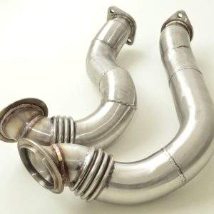 2x70mm Downpipe-Satz ohne 200 Zellen Sport-Kat. Edelstahl
