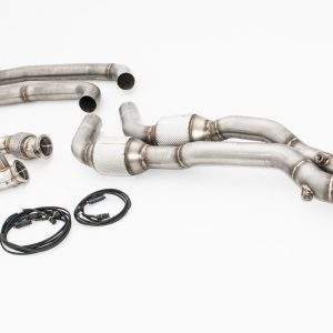 2x70mm Downpipe mit 200 Zellen Sport-Kat. Edelstahl