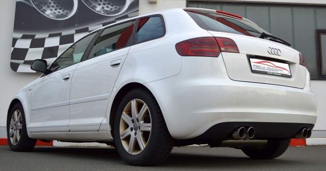 Duplex Sportendschalldämpfer Audi A3 8P Sportback – Bild 2