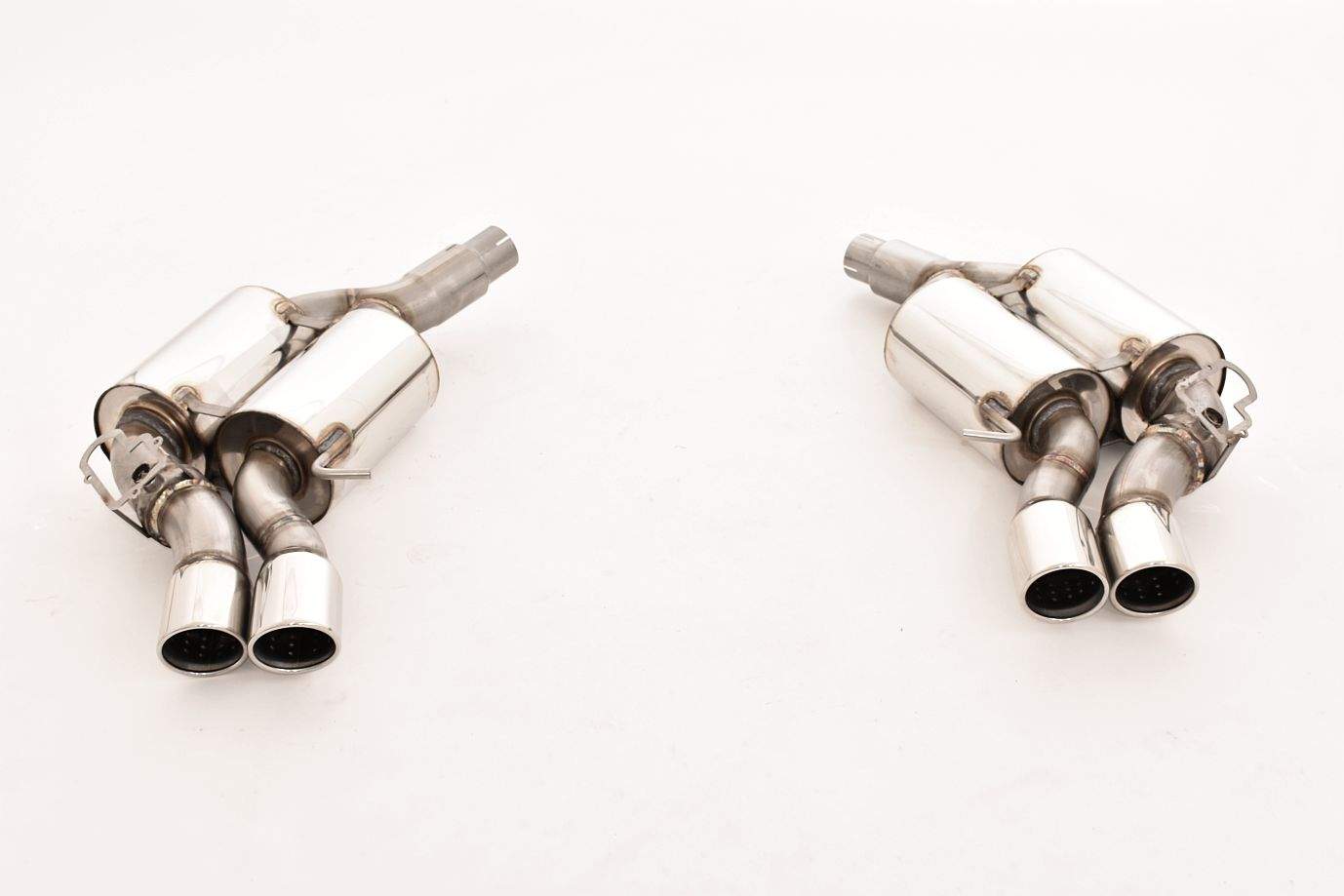 2x76mm Duplex-Sportendschalldämpfer Edelstahl