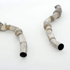 2x76mm Downpipe mit 200 Zellen Sport-Kat. Audi RS6 4F Quattro