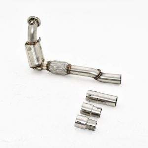 63.5mm Downpipe mit Sport-Kat. Edelstahl