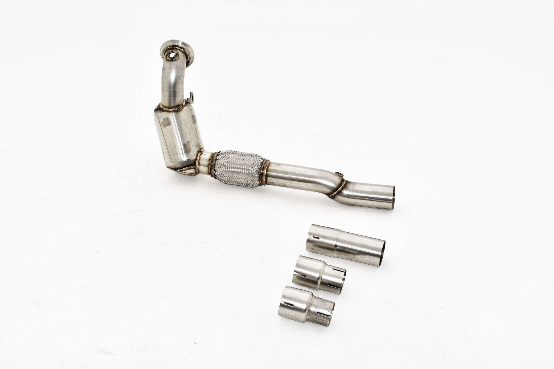 63.5mm Downpipe mit Sport-Kat. Edelstahl