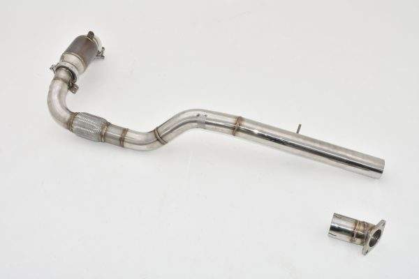 76mm Downpipe mit Sport-Kat. Edelstahl