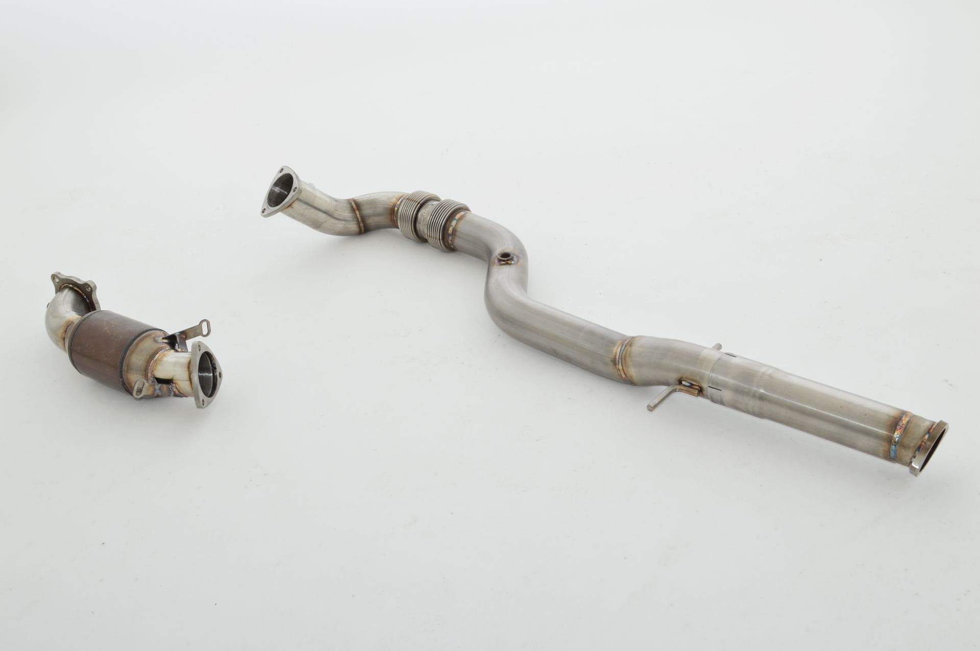 76mm Downpipe mit 200 Zellen Sport-Kat. Edelstahl