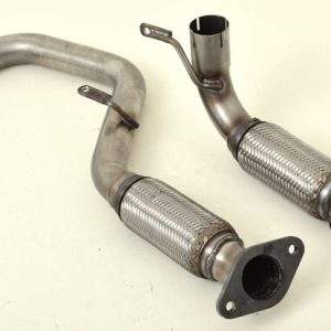 55mm Hosenrohr mit Flexkorb Edelstahl
