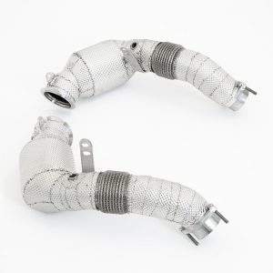 2x76mm Downpipe mit 200 Zellen Motorsport-Kat. Edelstahl