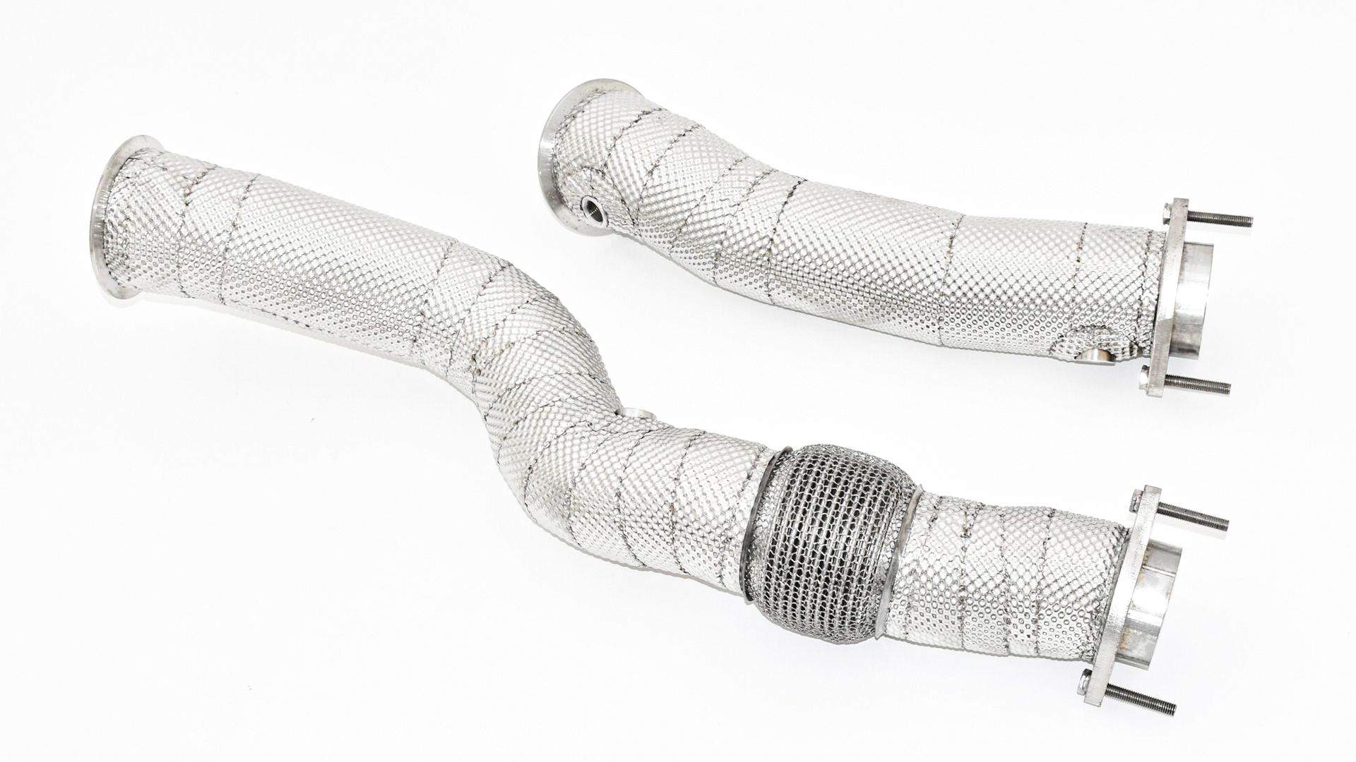 2x76mm Downpipe Edelstahl