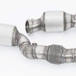 2x76mm Downpipe mit 200 Zellen Motorsport-Kat. Edelstahl