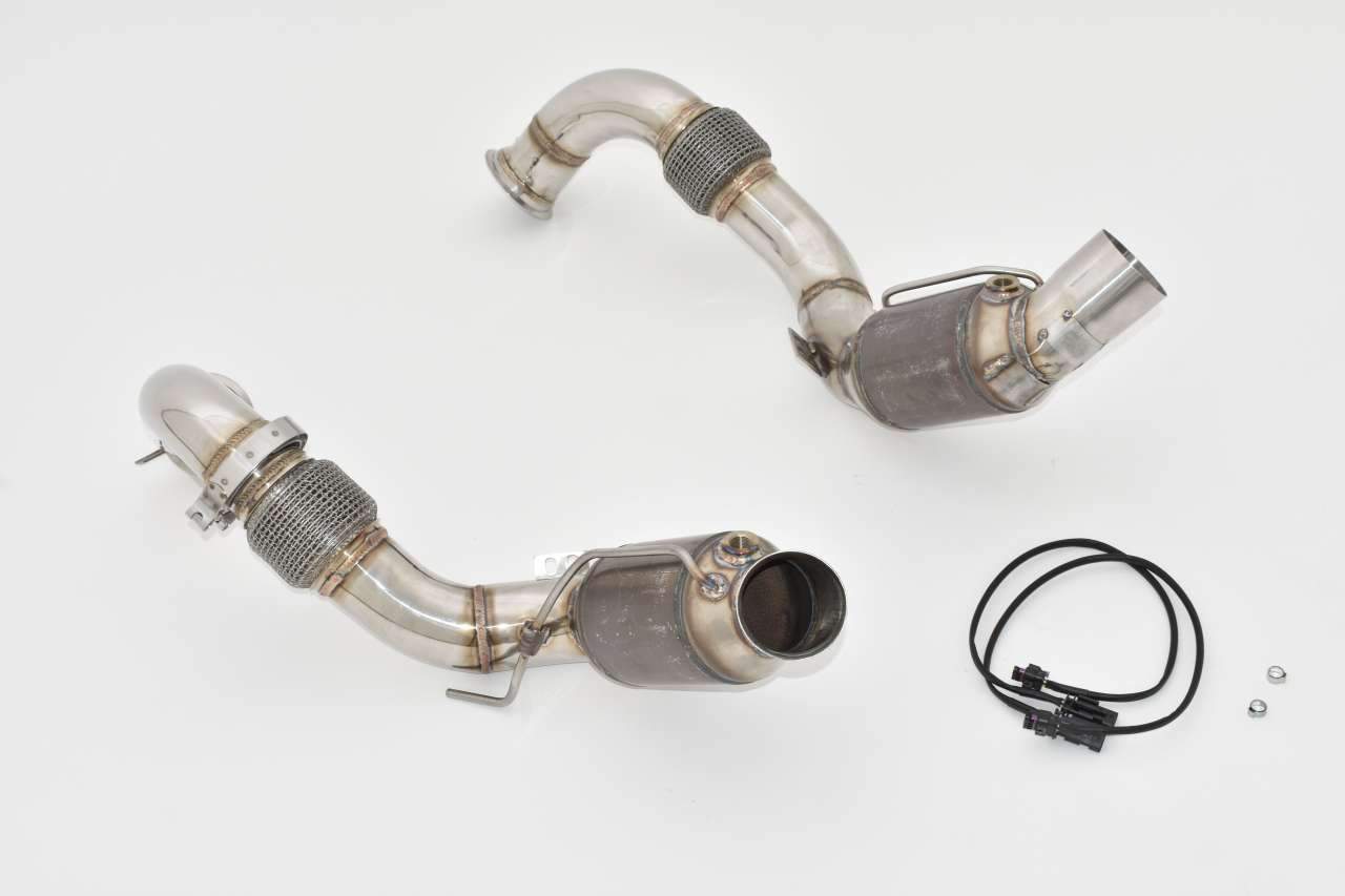 76mm Downpipe-Satz mit 200 Zellen Sport-Kat. Edelstahl