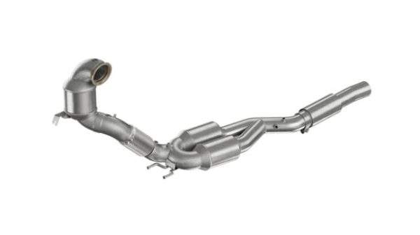 76mm Downpipe mit 200 Zellen HJS Sport-Kat. und OPF Edelstahl