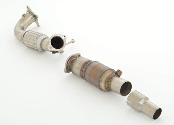 76mm Downpipe mit 200 Zellen HJS Sport-Kat. VW Golf VI R Allrad