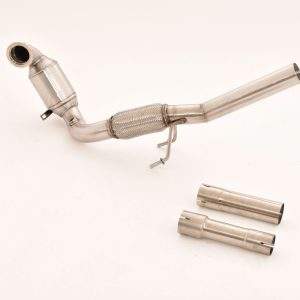63.5mm Downpipe mit Sport-Kat. Edelstahl