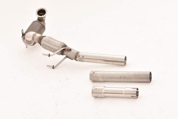 63.5mm Downpipe mit Sport-Kat. Edelstahl
