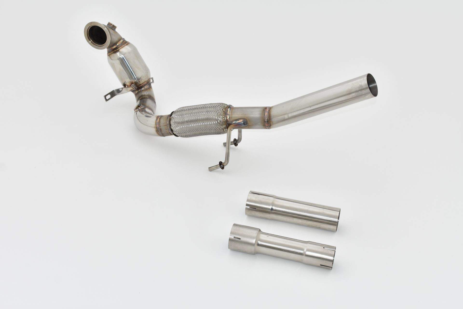 63.5mm Downpipe mit Sport-Kat. Edelstahl