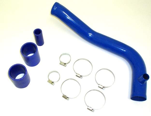 Ladedruckrohr mit Anschluss für Pop-Off blau beschichtet