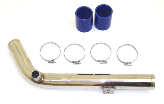 Ladedruckrohr mit Anschluss für Pop-Off Edelstahl poliert