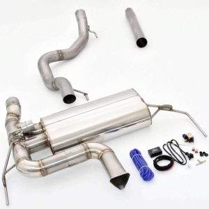 76mm Anlage mittig mit Klappensteuerung Opel Corsa D OPC