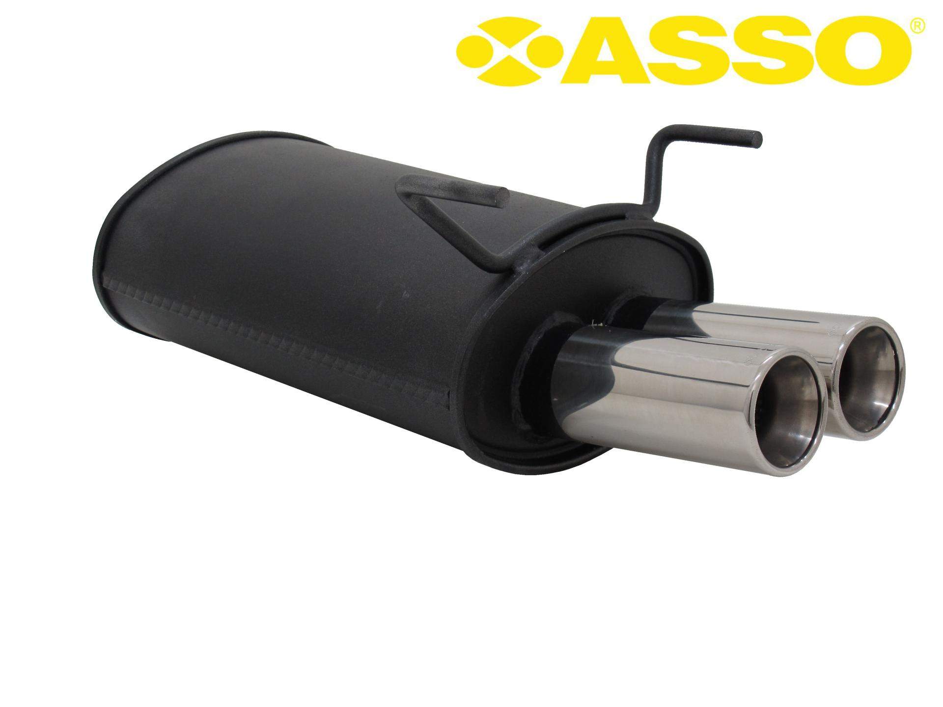 ASSO Sportauspuff für Opel Vectra C 2x76mm