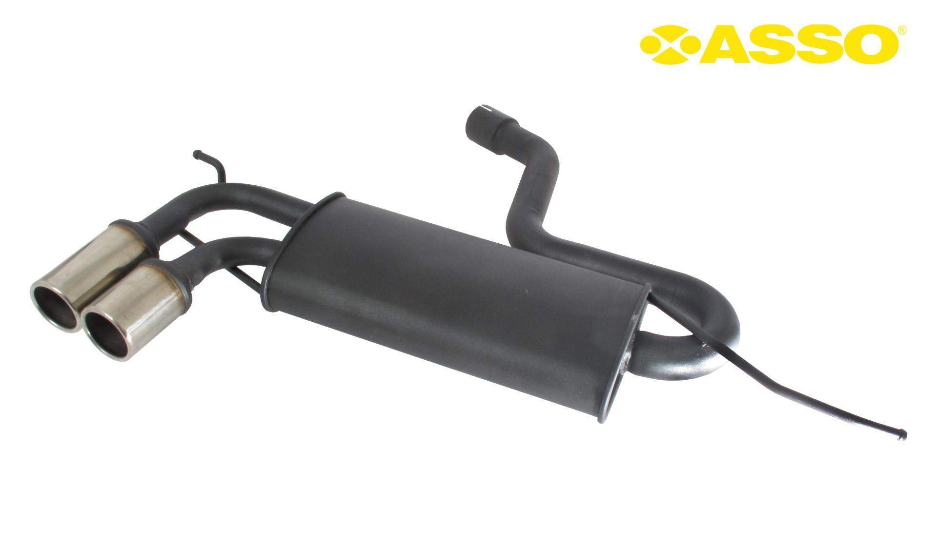 ASSO Sportauspuff 2x76mm für Audi A3 8P / VW Golf 5 1.8TFSI/2.0TFSI