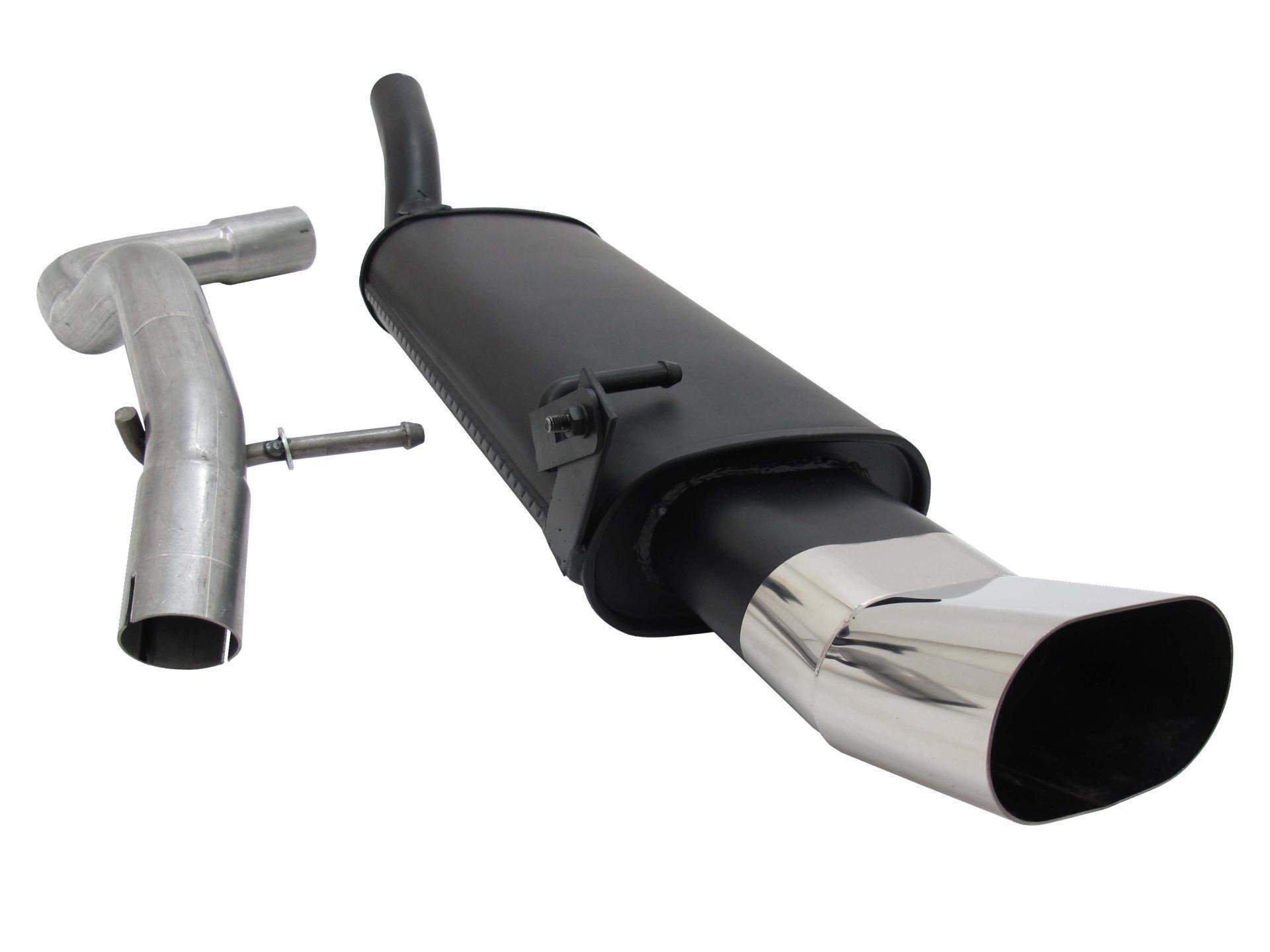 Novus Sportauspuff für Audi A3 / Seat Leon / VW Golf 4 / VW New Beetle 135x75mm DTM scharf
