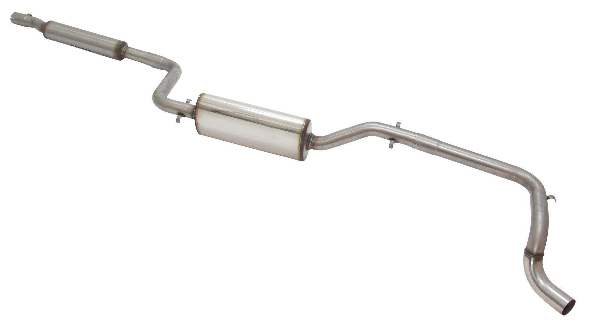 Novus Edelstahl Sportauspuff 55mm Anlage für VW Caddy 14D